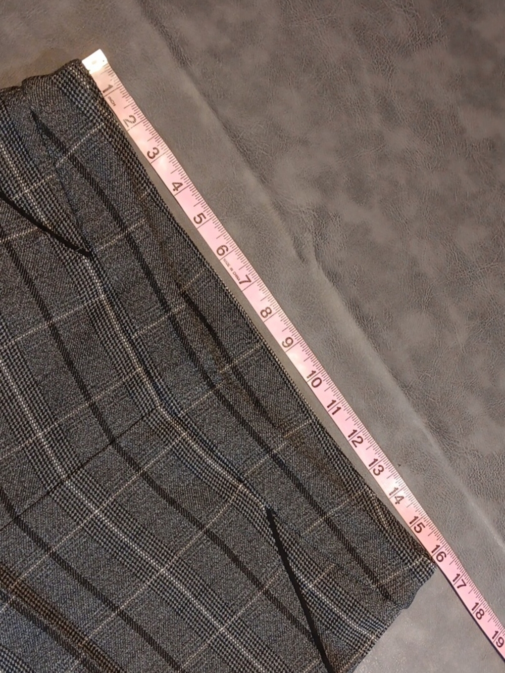 Tribal Pull On Glen Plaid Ankle Pants Gray Stretch Size 14 - Picture 7 of 10